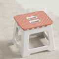 1 Piece Non-Slip Folding Step Stools - Shower Stool for Shaving Legs, Stool Foldable, Foot Stool,Pink, 9x17.8 cm