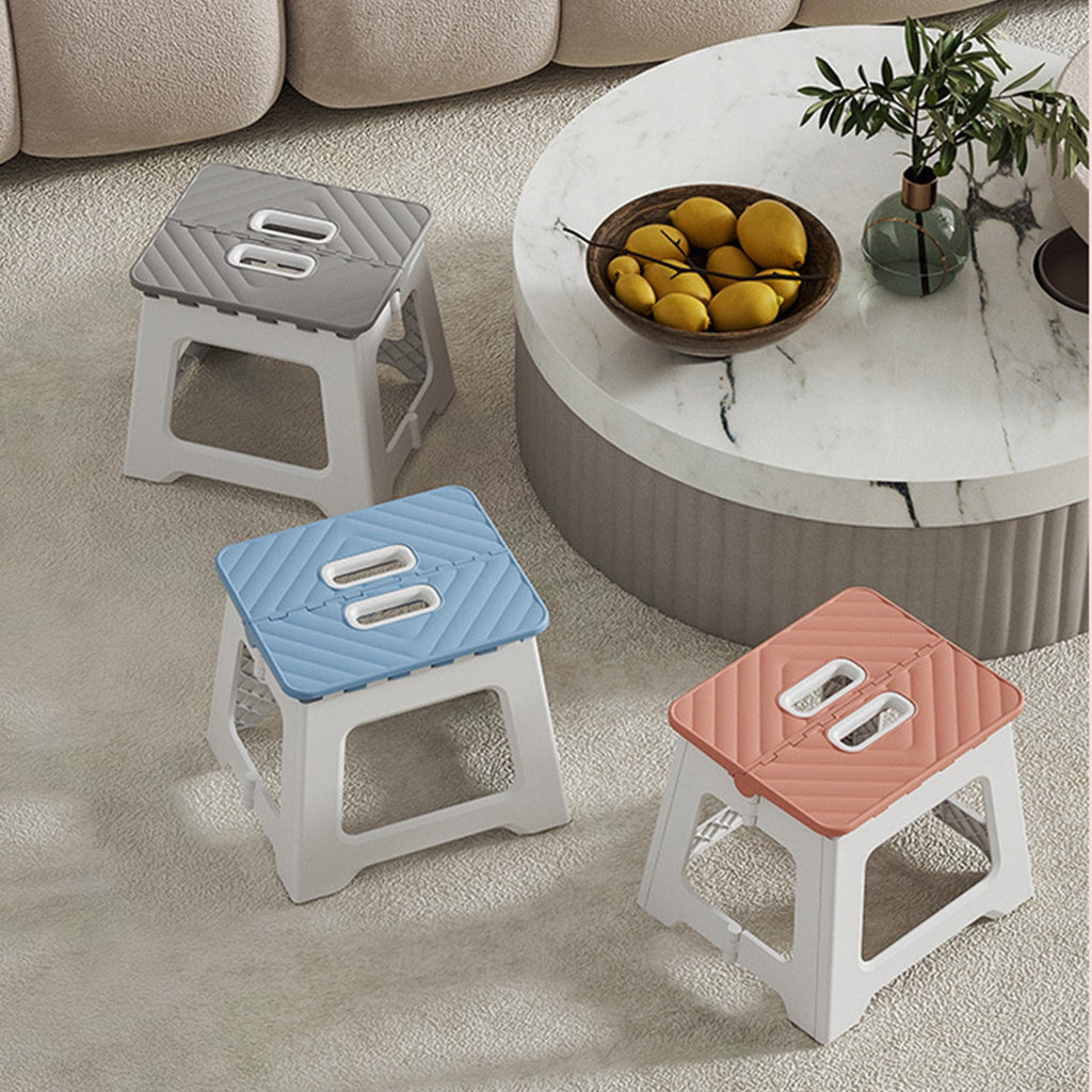 1 Piece Non-Slip Folding Step Stools - Shower Stool for Shaving Legs, Stool Foldable, Foot Stool,Pink, 9x17.8 cm