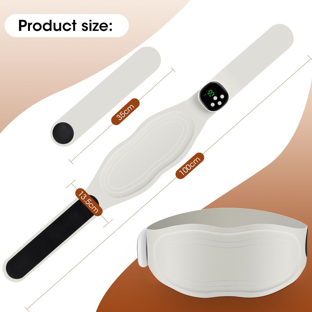 Heating Pad for Back Pain Relief: Portable Cordless Heat Pad with Massager for Period Cramps, 1200mAh Large Battery, Christmas Gift for Women Men
