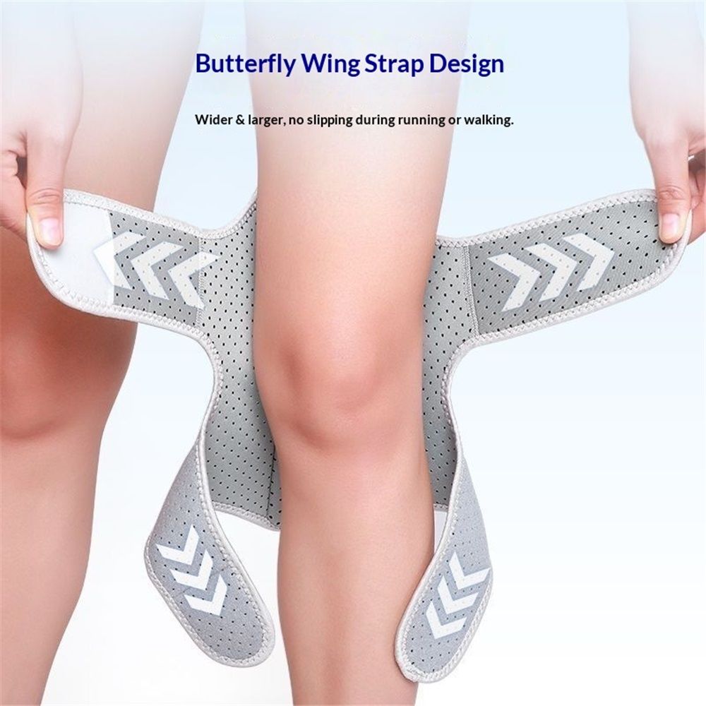 A pair Spring-Powered Knee Support Brace - Boost Joint Assistance for Stairs, Squats & Daily Mobility - Ergonomic Patella Support with Adjustable Straps for Elderly & Active Adults (Gray)