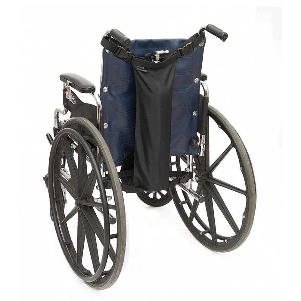Oxygen Cylinder Bag for Wheelchairs with Buckles, Fits Any Wheelchair, Black (Fits Most Oxygen cylinders, oniy bag)