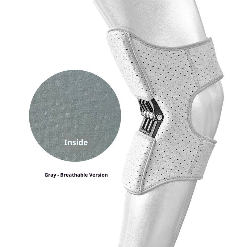Spring-Powered Knee Support Brace - Boost Joint Assistance for Stairs, Squats & Daily Mobility - Ergonomic Patella Support for Elderly & Active Adults (Gray)