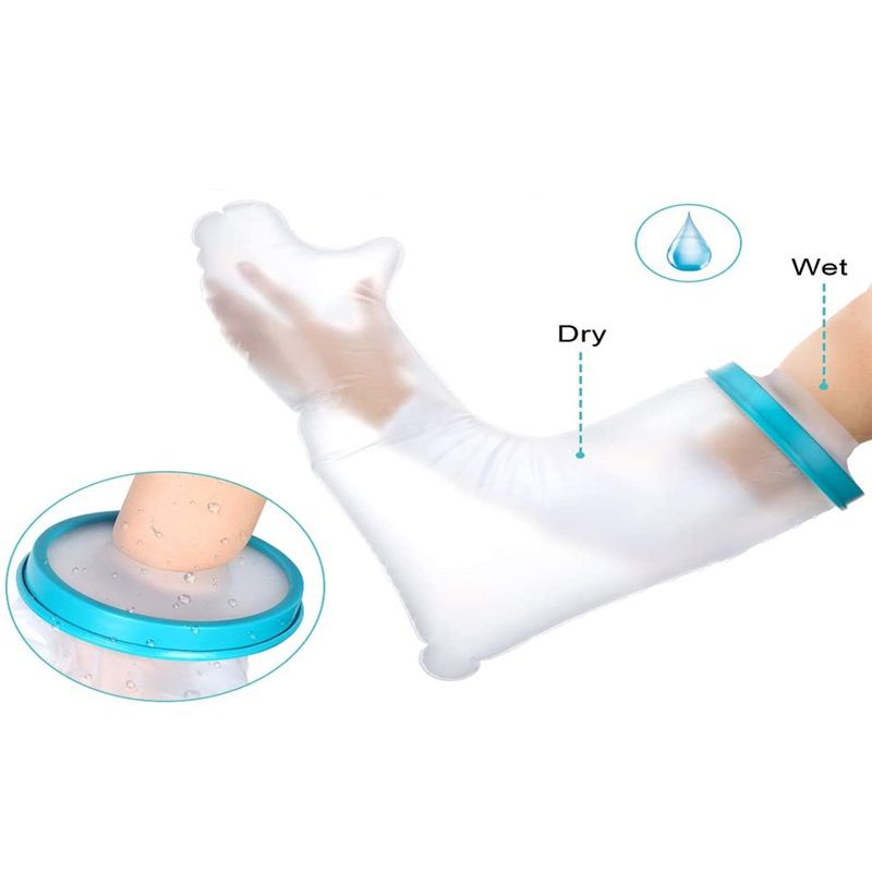 Waterproof Cast Cover Arm Adult, Soft Comfortable Cast Protector for Shower, Reusable Elastic Cast Bag for Bandage, Wound Care Supplies（63.5*43*21cm)