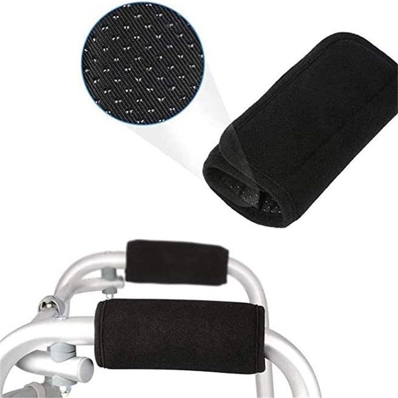 Hand Grips (A pair of black) – Comfortable, Anti-Slip, Moisture-Wicking Grips for Walkers, Canes, Crutches, and Wheelchairs