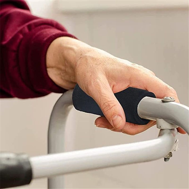 Hand Grips (A pair of black) – Comfortable, Anti-Slip, Moisture-Wicking Grips for Walkers, Canes, Crutches, and Wheelchairs
