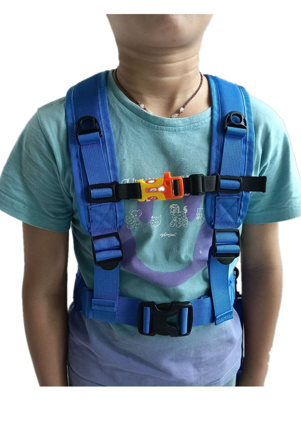 Kids Ski Training Harness with Backpack, Adjustable Strap & Lift Handle for Beginners Boy and Girl blue