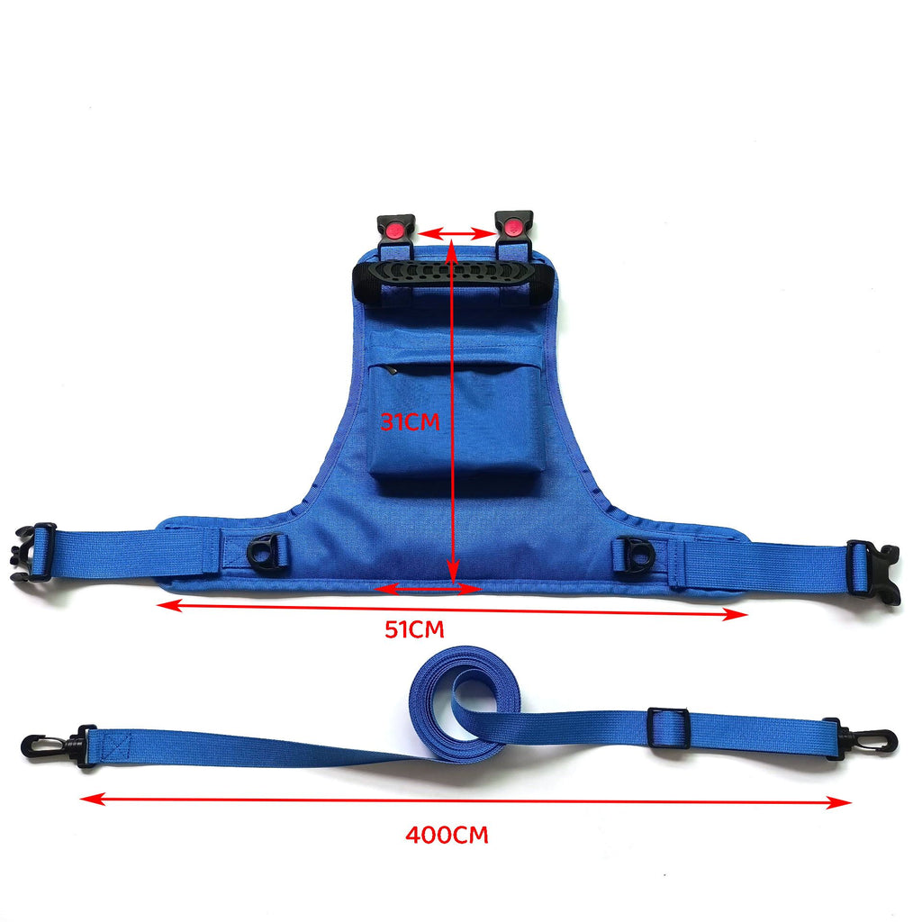 Kids Ski Training Harness with Backpack, Adjustable Strap & Lift Handle for Beginners Boy and Girl blue