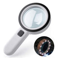 Double Glass Lens Magnifiers for Macular Degeneration, Seniors Reading, Soldering, Inspection, Coins, Jewelry, Exploring (20.5*10.6*2.8cm)