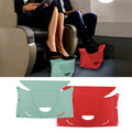 Travel Foot Rest for Airplane & Office - Portable Under Desk Foot Stool, Relieves Back & Knee Pain, Comfort for Long Flights, Cars, Subways & Trains - 2 Pack (Red & Green)