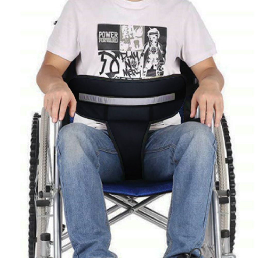 Wheelchair Safety Belt,T-Shape Chair Waist Lap Strap Prevent Tilting or Falling,Patients Safety Harness Fixed Elderly Belt with Easy Release Buckles for Patient,Elderly & Disabled (Black)