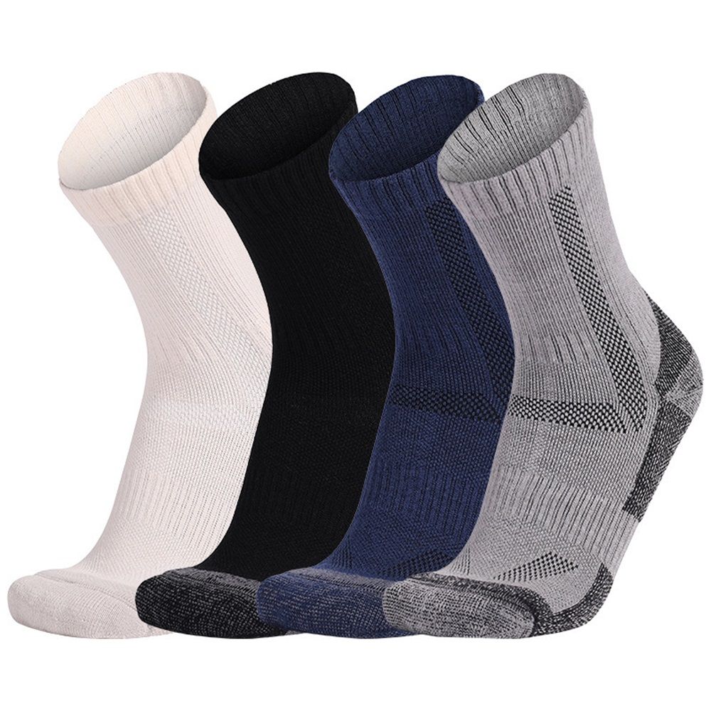 Wool Socks for Men & Women Casual Warm Winter Cozy Thermal Socks 4pairs Quarter Thin Wool Blend Running