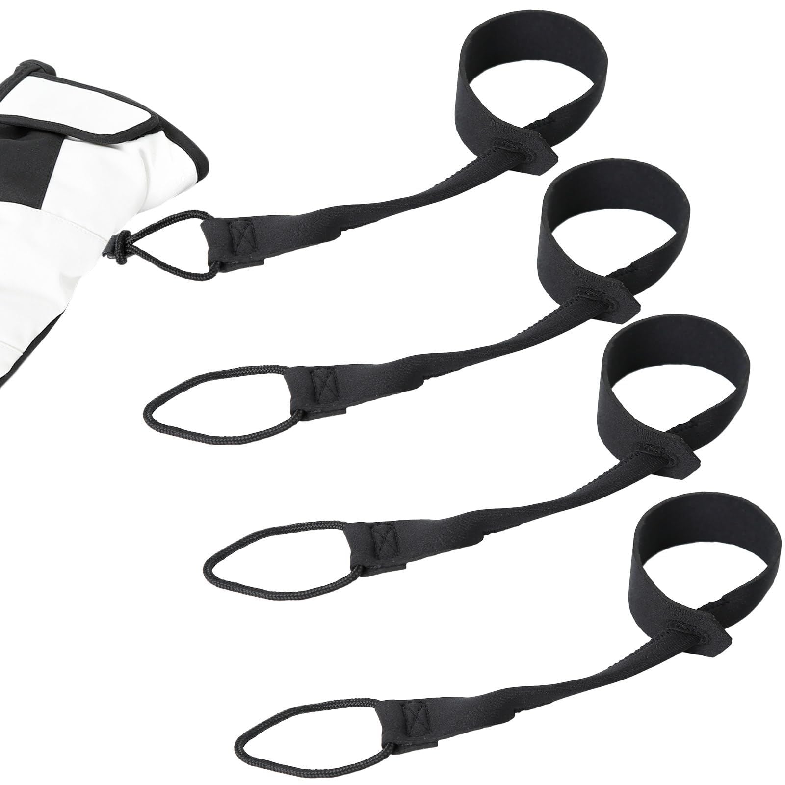 4 Pcs Extended Straps - Unisex Ski Strap for Hanging gloves, Narrow Wrist Leash for Gloves, Glove Tether for Adult, Winter Ski Glove Leash Wrist Strap