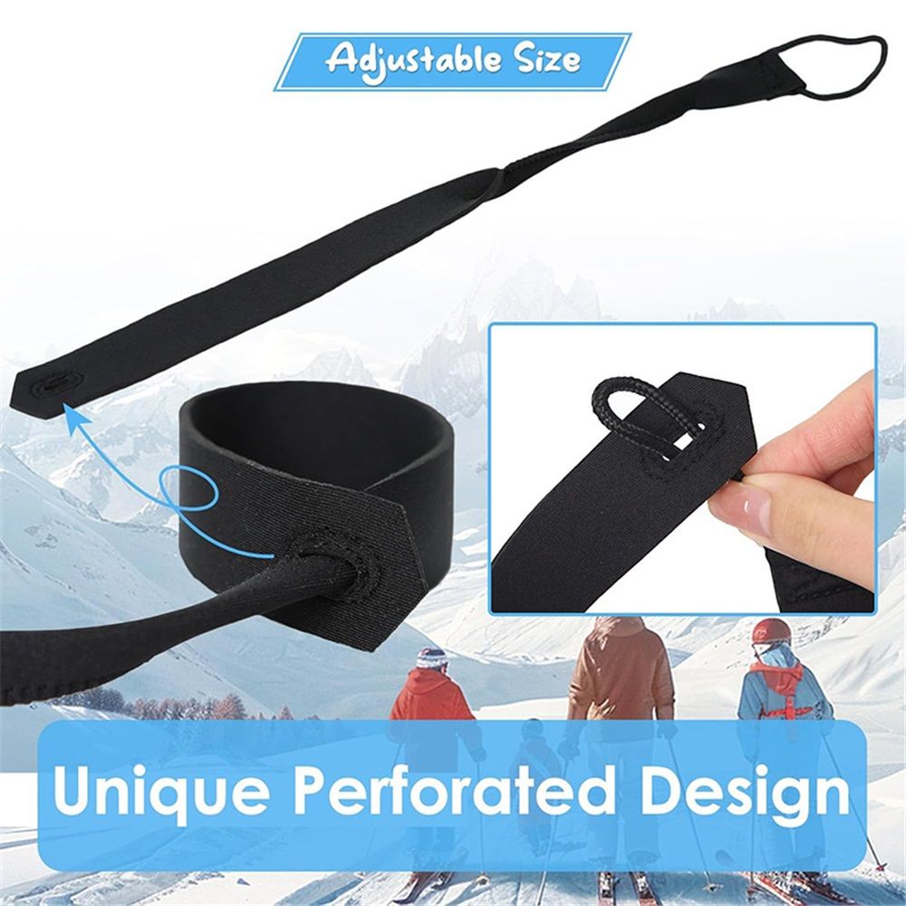 4 Pcs Extended Straps - Unisex Ski Strap for Hanging gloves, Narrow Wrist Leash for Gloves, Glove Tether for Adult, Winter Ski Glove Leash Wrist Strap