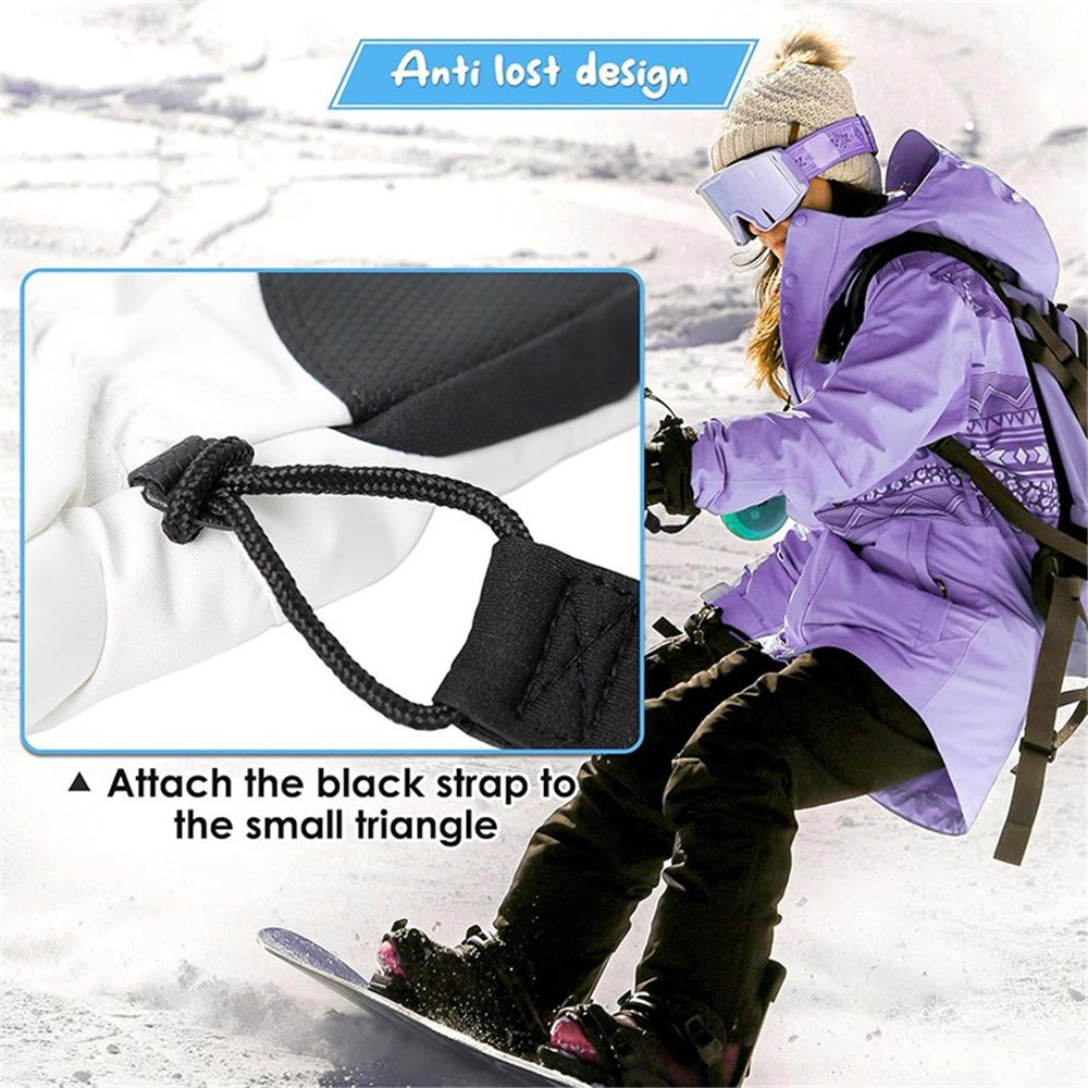 4 Pcs Extended Straps - Unisex Ski Strap for Hanging gloves, Narrow Wrist Leash for Gloves, Glove Tether for Adult, Winter Ski Glove Leash Wrist Strap