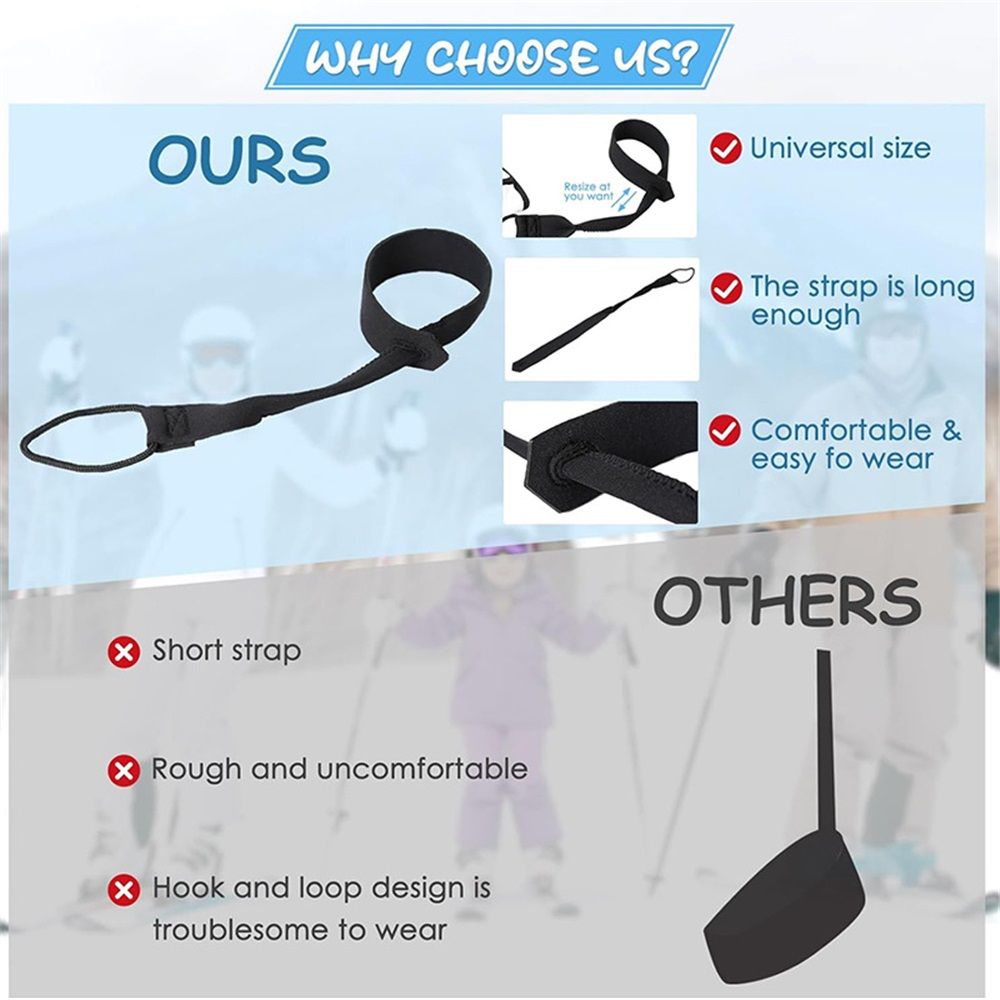 4 Pcs Extended Straps - Unisex Ski Strap for Hanging gloves, Narrow Wrist Leash for Gloves, Glove Tether for Adult, Winter Ski Glove Leash Wrist Strap