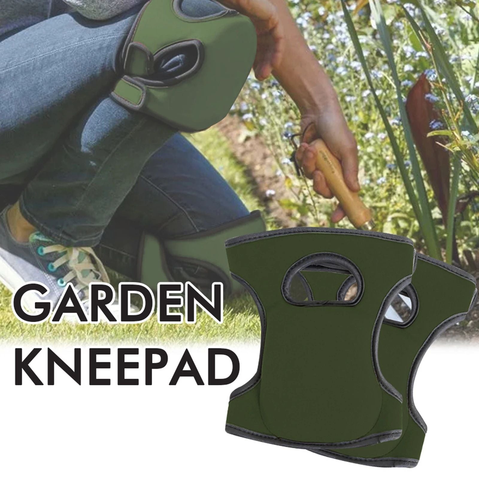 Gardening Knee Pads Ultra Thick Memory Foam Braces Kneepads for Gardener Cleaning Kneeling Scrubbing Floors Work Pruning,Expand size 48 * 21cm (Army Green)