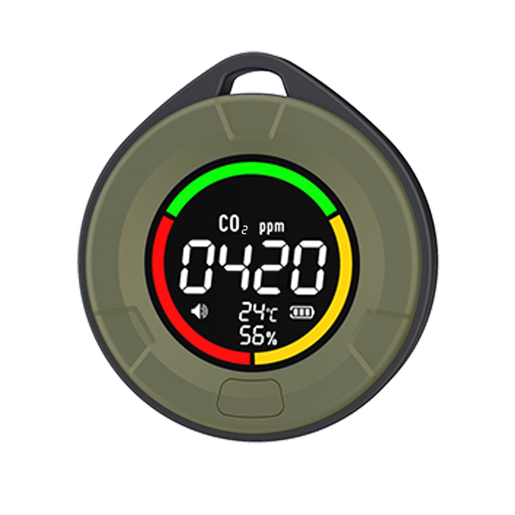 Portable Carbon Monoxide Detector for Travel,   Detector with Magnetic Back, 4-in-1 CO Monitor with Audible & Visual Alarm for Camping, Hotel, Car & RV（7.6*3cm)