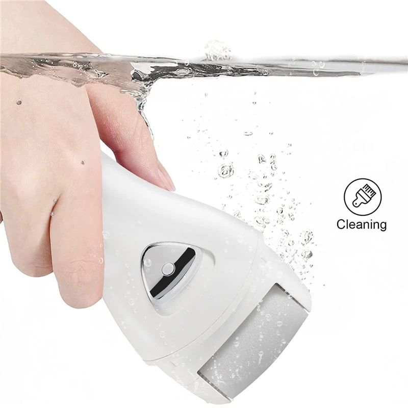 Electric Foot Callus Removers Rechargeable, Portable Electronic Foot File Pedicure Tools, Electric Callus Remover Foot Scrubber（white)（17*6.6*4cm）