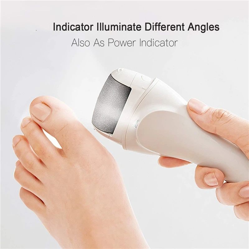Electric Foot Callus Removers Rechargeable, Portable Electronic Foot File Pedicure Tools, Electric Callus Remover Foot Scrubber（white)（17*6.6*4cm）