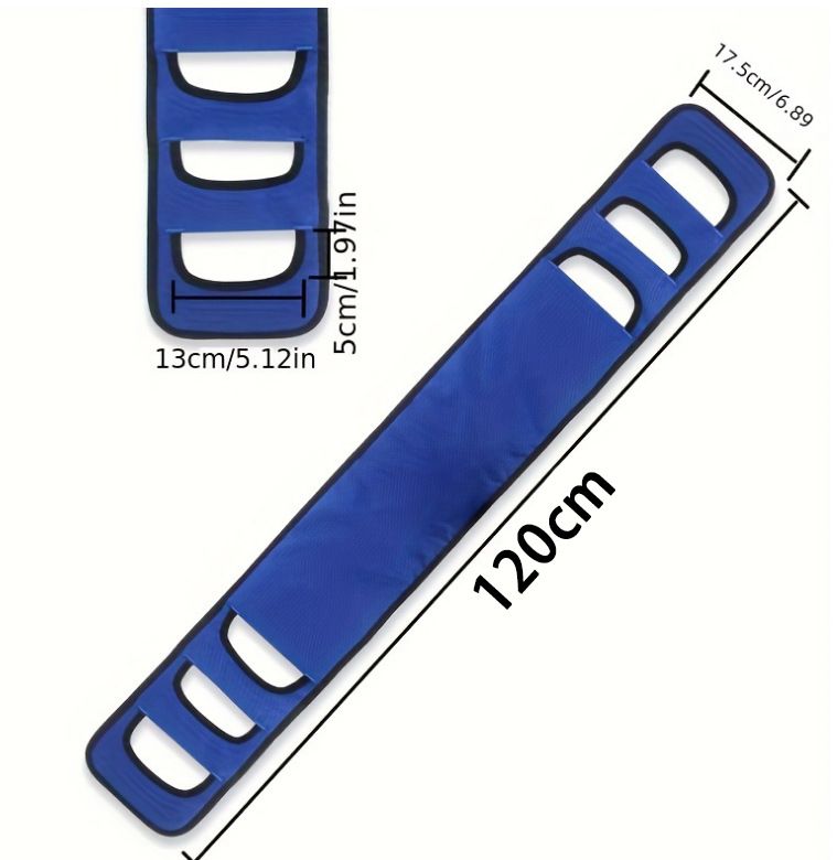 Transfer Belt Transfer Sling - Padded Gait Belt - Heavy Duty Patient Lift, Mobility Standing and Lifting Aid for Disabled, Elderly, Injured - Safely Move from Bed and Wheelchair (Blue)