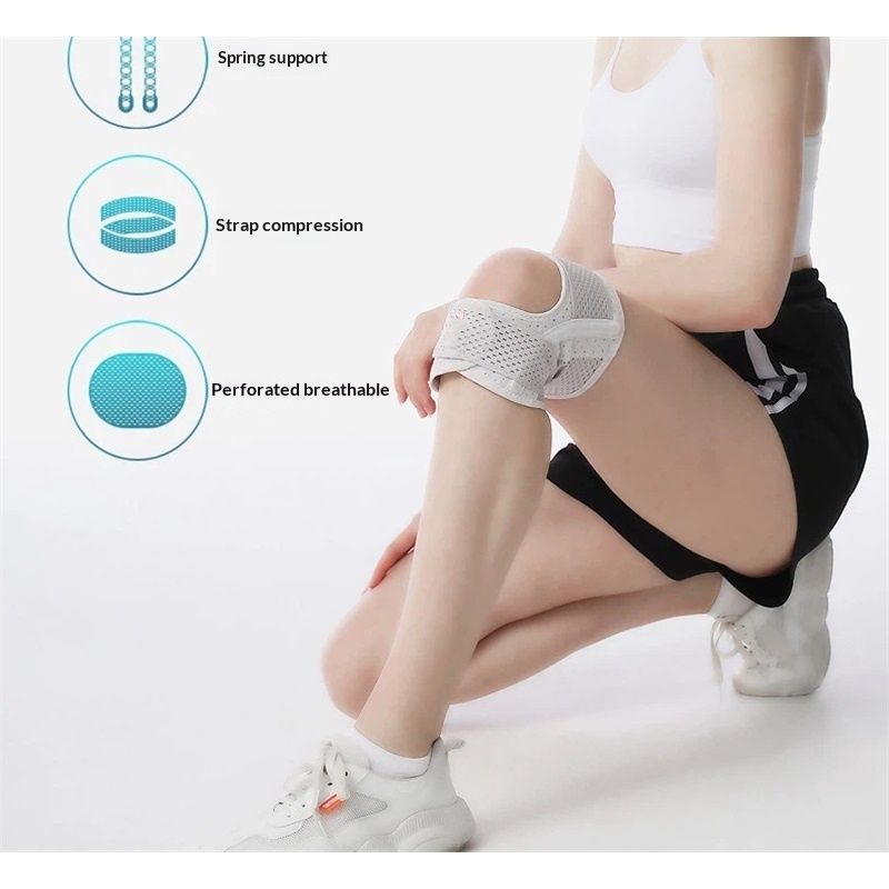 Knee Brace for Women & Men with Side Stabilizers Upgraded for Meniscus Tear,  Arthritis Knee Pain Relief, Adjustable Breathable Injury Recovery Knee Support（ white m）