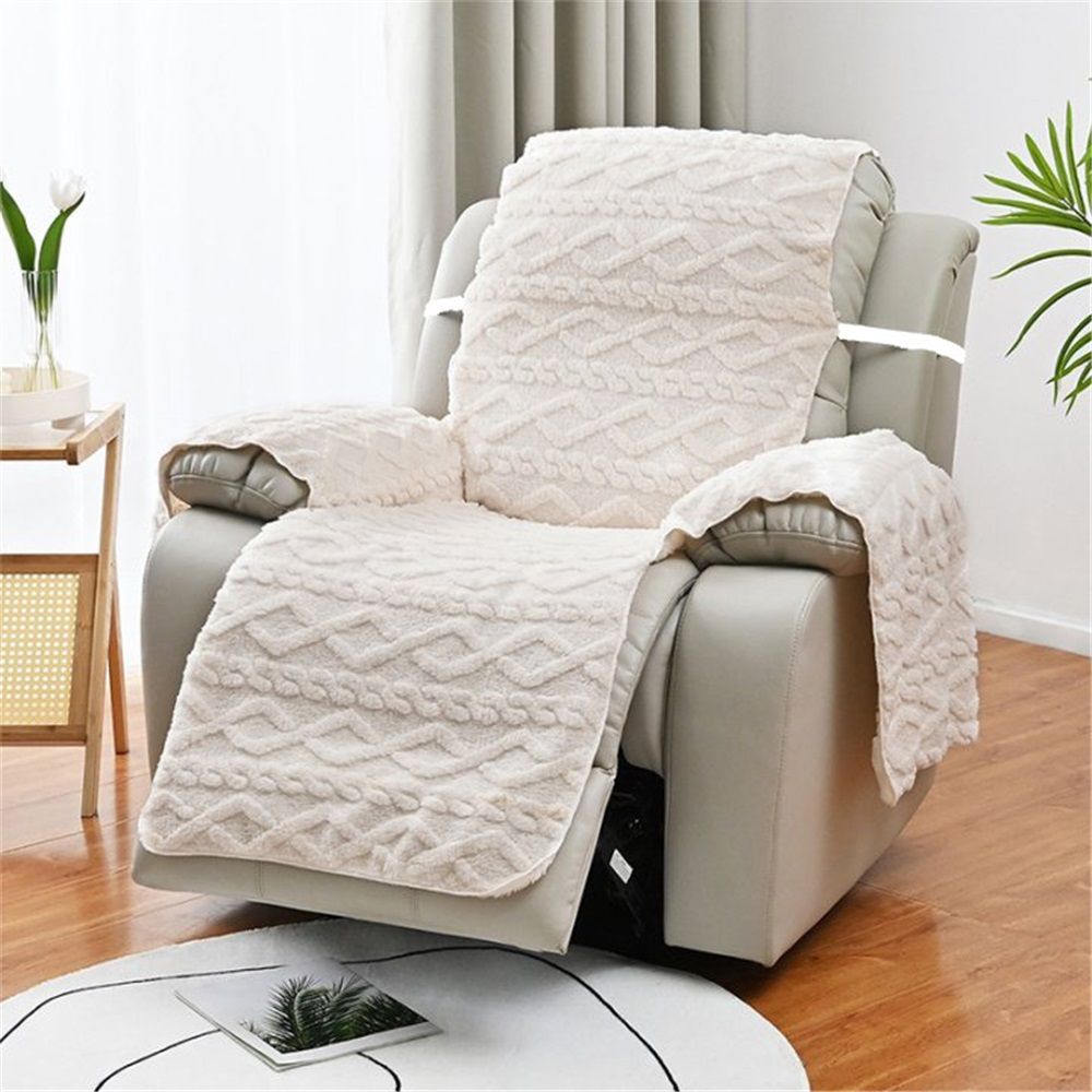 Recliner Cover for Lazy Boy Recliner Chair Covers,21.7Inches Washable Quilted Recliner Chair Covers ,White Furniture Protector for Pets/Kids