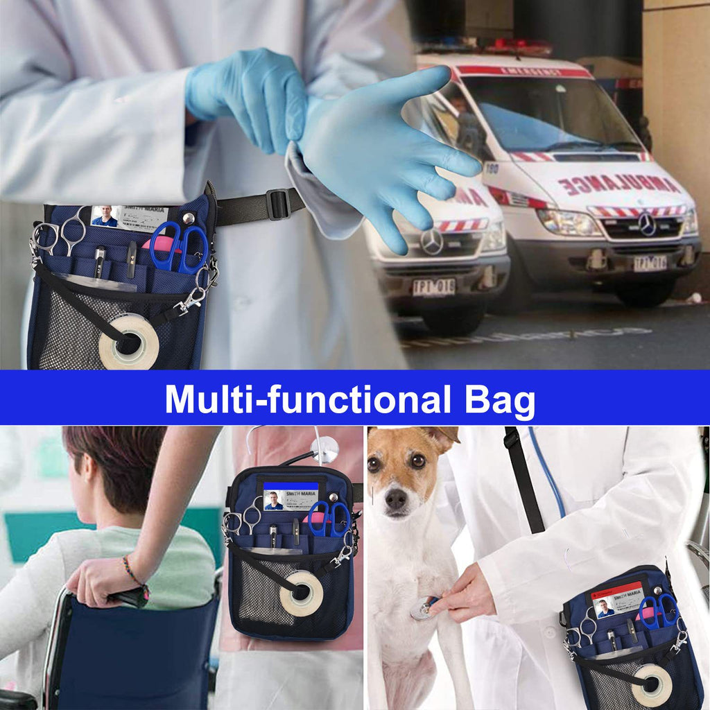 Nurse Pack, Multi Compartment Nursing Pack with Pockets | Utility Waist Bag for Work Supplies, Suit for Nurses, RN, Vet, EMT