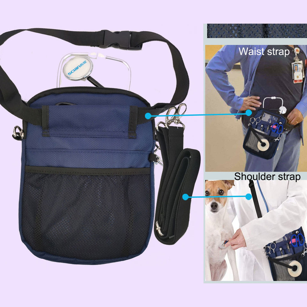 Nurse Pack, Multi Compartment Nursing Pack with Pockets | Utility Waist Bag for Work Supplies, Suit for Nurses, RN, Vet, EMT