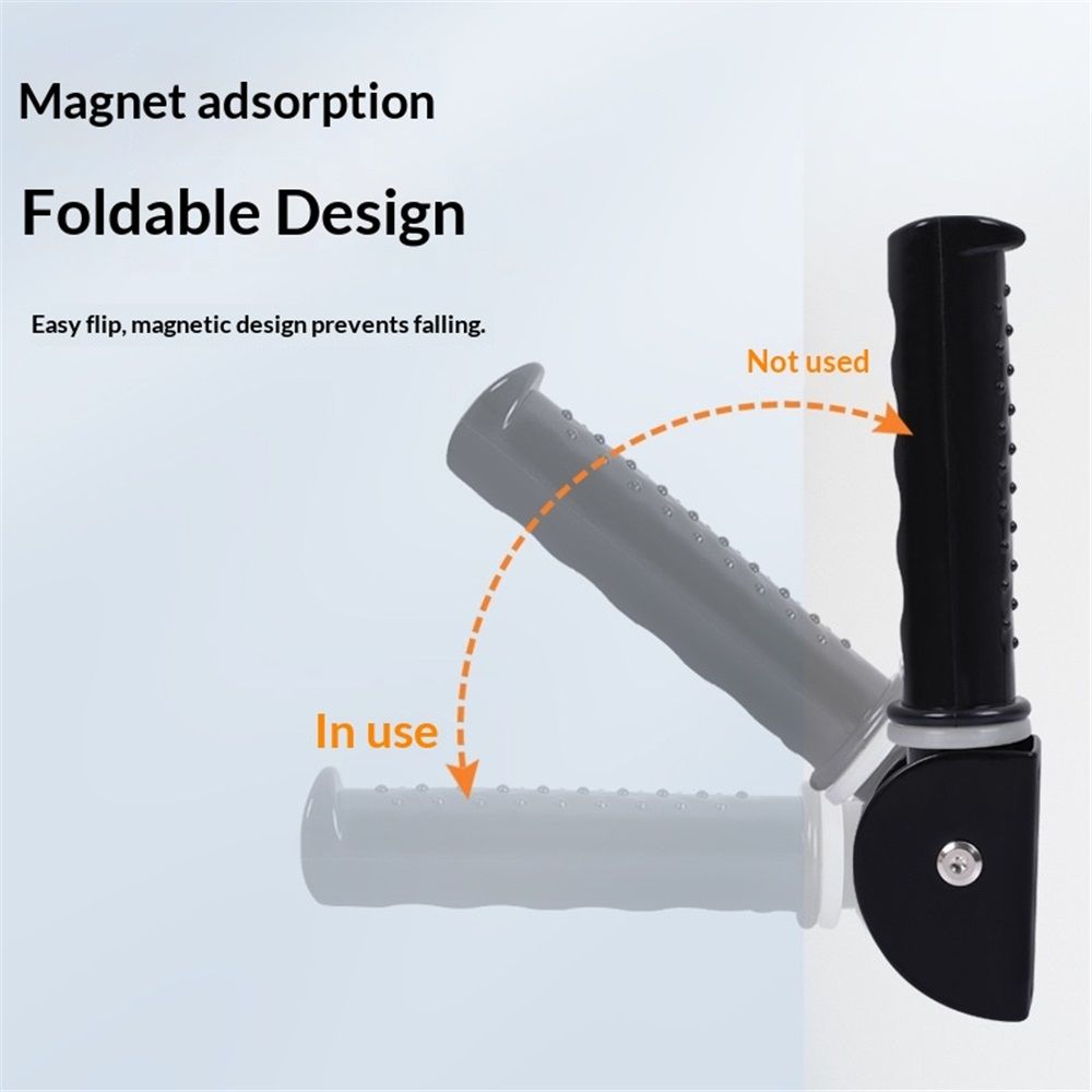 Upgrade Fluorescence Flip Up Grab Bars for Wall, 7.87 inch Folding Doorway Assist Handle, Mobility Aids, Non-Slip Grip Bar Great for Elderly Seniors, Handicap (Black, 1 Pack)