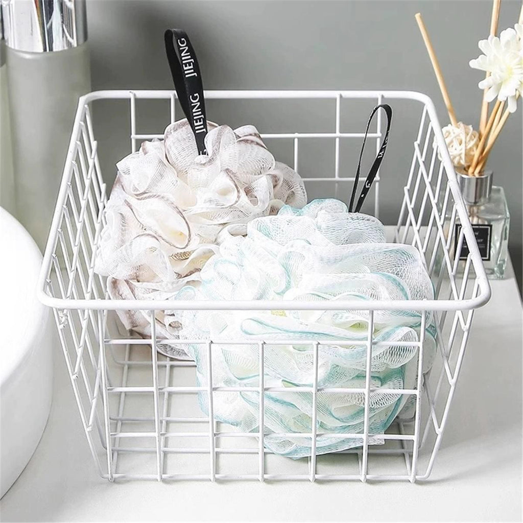 Loofah-Bath-Sponge Lace-Mesh-Set // 2-Scrubs-in-1 by Shower Bouquet(4 Pack Spa Colors) Body Luffa Loofa Loufa Puff - Exfoliate, Cleanse Skin with Luxurious Bathing Accessories