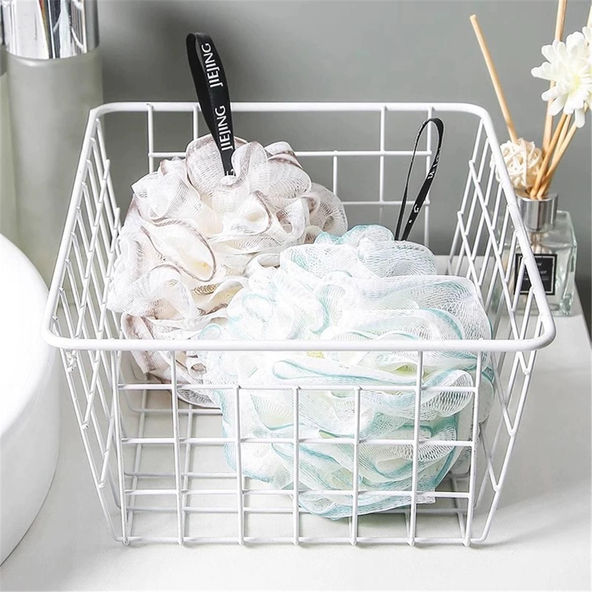 Loofah-Bath-Sponge Lace-Mesh-Set // 2-Scrubs-in-1 by Shower Bouquet(4 Pack Spa Colors) Body Luffa Loofa Loufa Puff - Exfoliate, Cleanse Skin with Luxurious Bathing Accessories