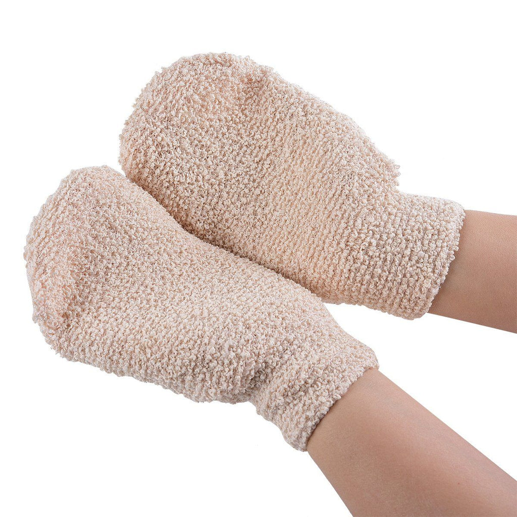 Bath Shower Gloves- Elastic Bath Mitts for Deep Cleansing & Gentle Exfoliation- Machine Washable (4 packs/2 pairs)