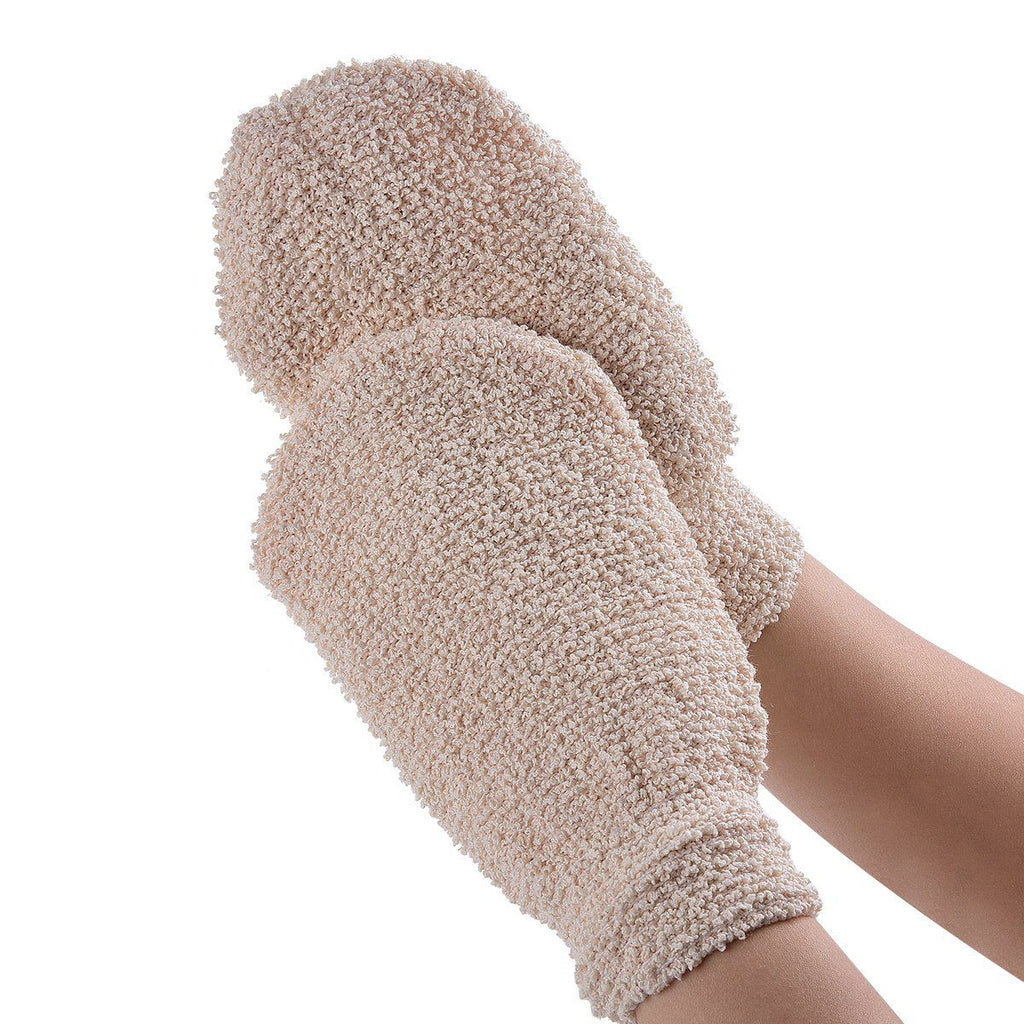 Bath Shower Gloves- Elastic Bath Mitts for Deep Cleansing & Gentle Exfoliation- Machine Washable (4 packs/2 pairs)