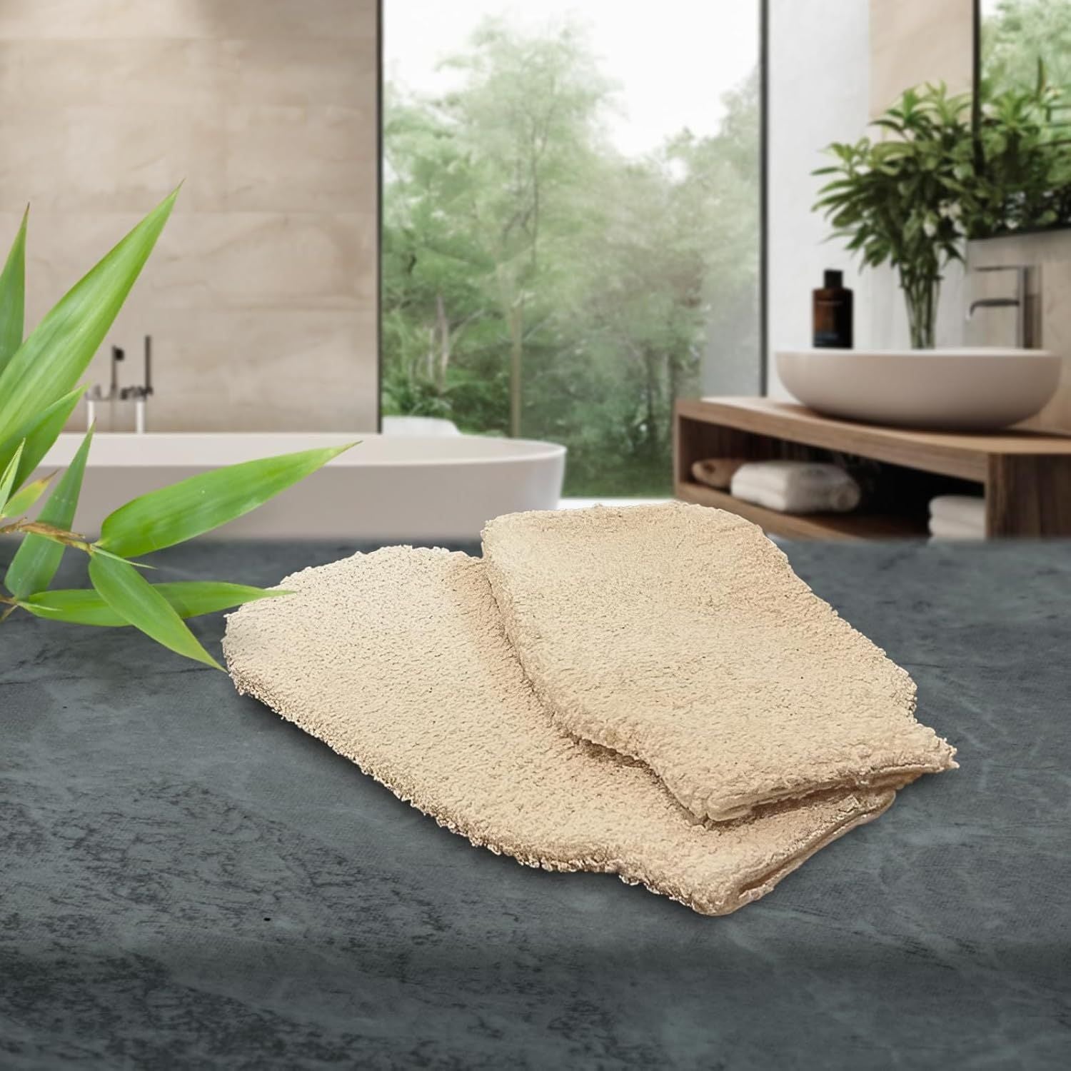Bath Shower Gloves- Elastic Bath Mitts for Deep Cleansing & Gentle Exfoliation- Machine Washable (4 packs/2 pairs)