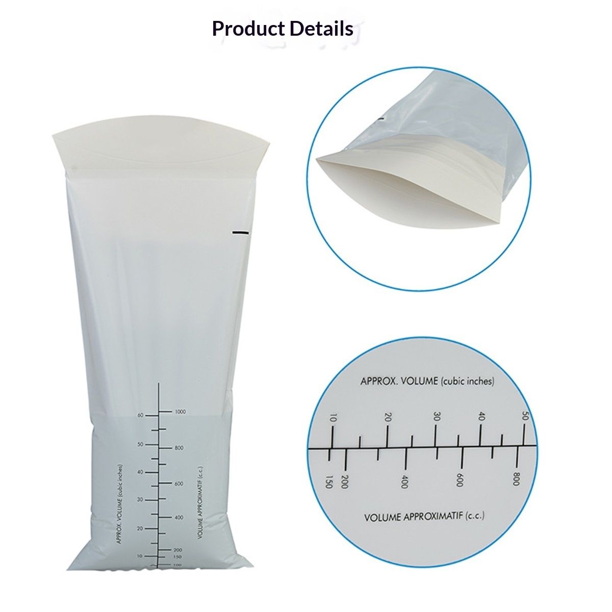 50Counts/Pack Clear Disposable Throw-up vomit Bag,Convenience Bag For Vomit and Urine Disposal