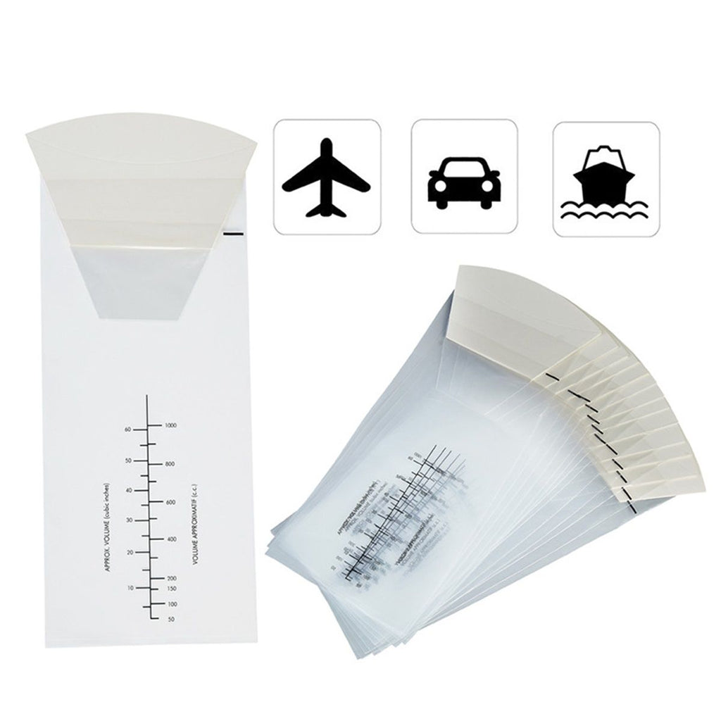 50Counts/Pack Clear Disposable Throw-up vomit Bag,Convenience Bag For Vomit and Urine Disposal