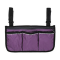 Walker or Scooter Bag with Key Rings | Wheelchair Armrest Accessories for Walker, Electric Scooter & Wheelchairs (Purple)