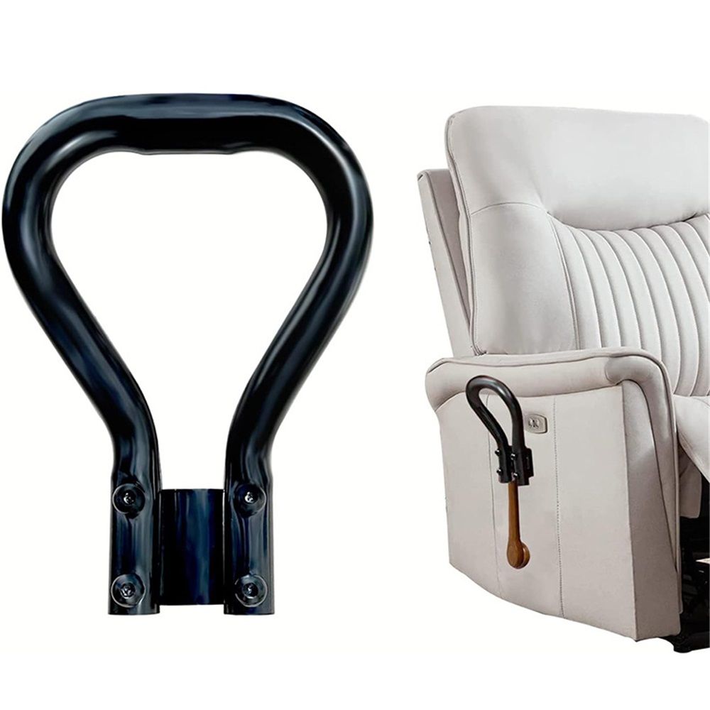 Modern Black Metal Recliner Handle Extender, Oversized Lever Extender for Elderly & Infirm, Ergonomic Design