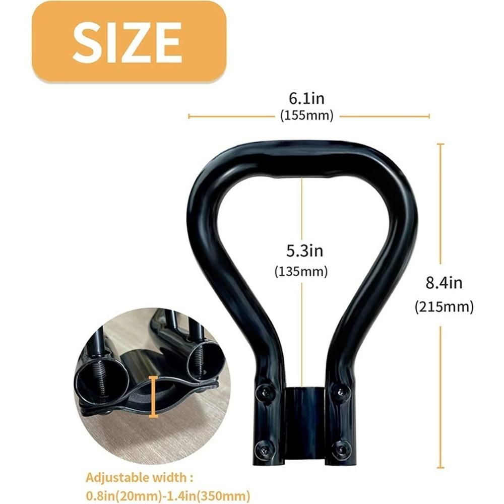 Modern Black Metal Recliner Handle Extender, Oversized Lever Extender for Elderly & Infirm, Ergonomic Design