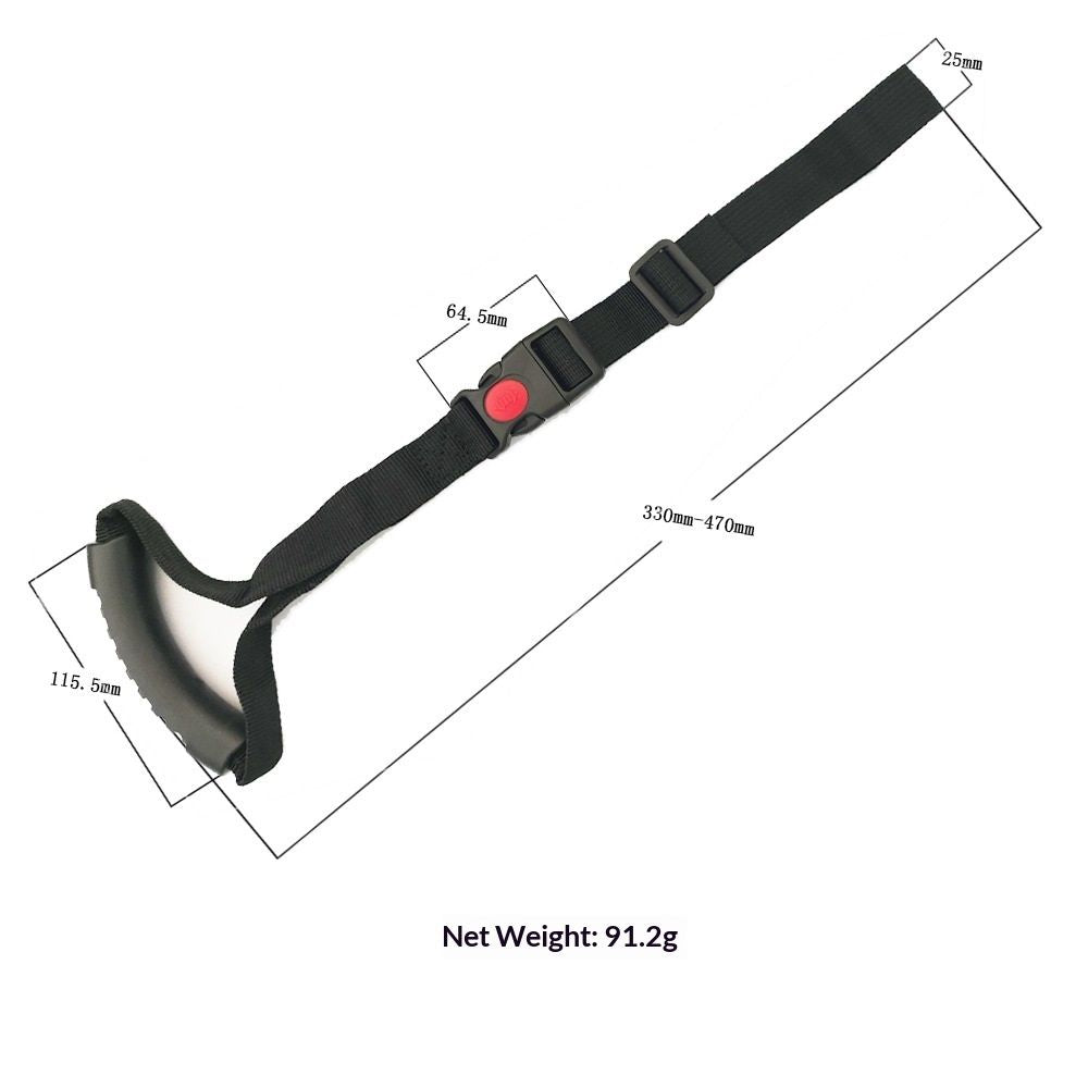 2pcs Car Safety Grab Bar for Adults, Seniors, and Elderly, Ergonomic Vehicle Support Handle with Adjustable Strap and Non-Slip Rubber Grip, Automotive Standing and Mobility Aid（black）