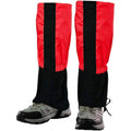 Waterproof Gators for Hiking Boots and Shoes Lightweight Adjustable Leg Gaiters for Men Women Gaiters for Hiking Snowshoeing（Red adult）