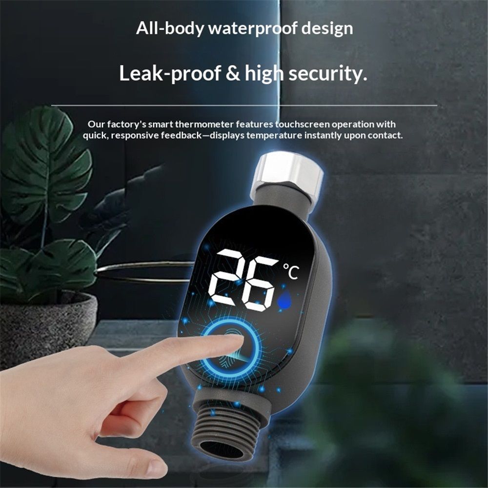 2 pack Instant Read Digital Bath Thermometer, Water-Powered Smart Shower Water Thermometer,Bath Essentials