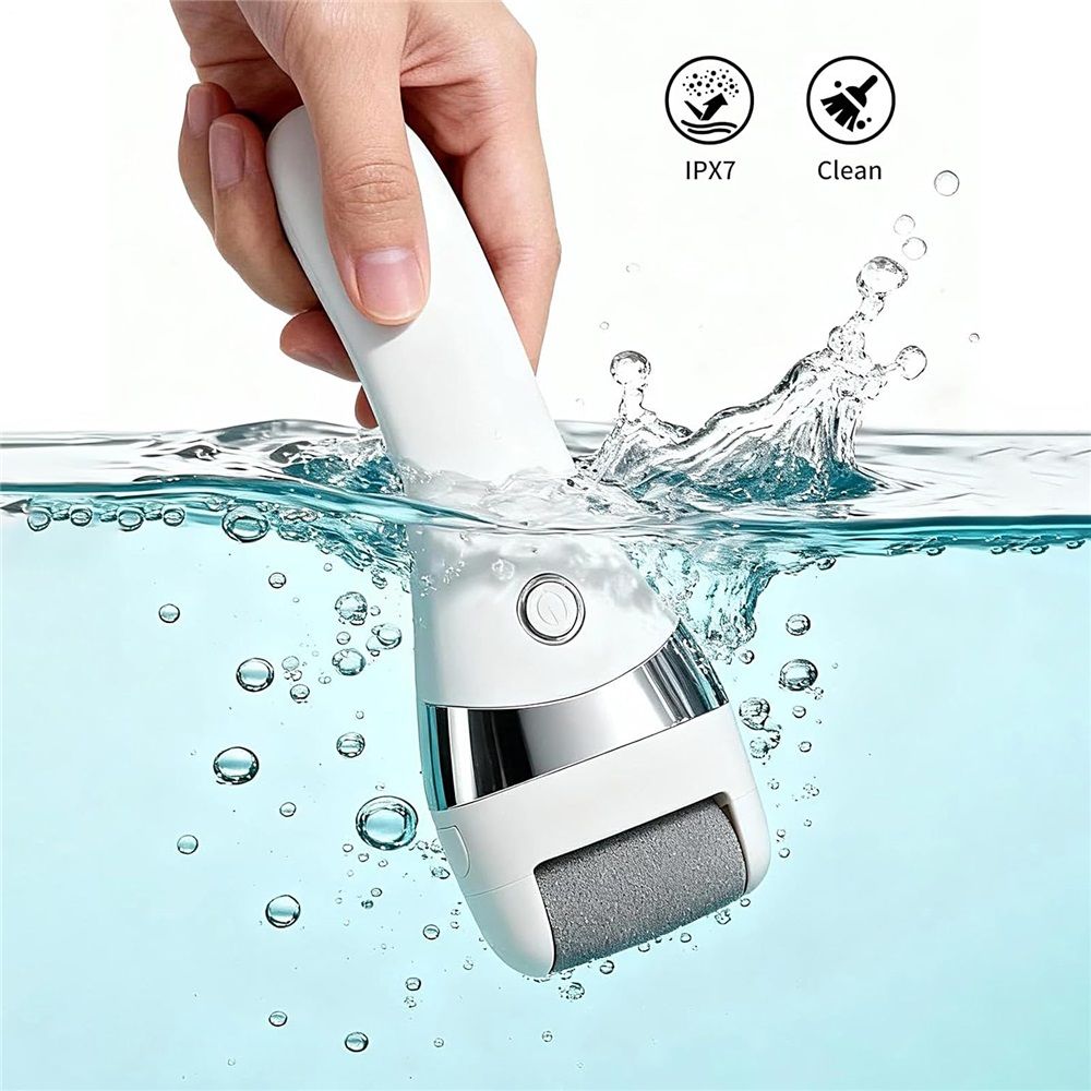Electric Foot Files, Professional Waterproofs Battery Displays, Electric Callus Remover for Feet | for Cracked Dry Hard Dead Skin Heel Care Home Travel Spa Women MenLCD model -3 heads