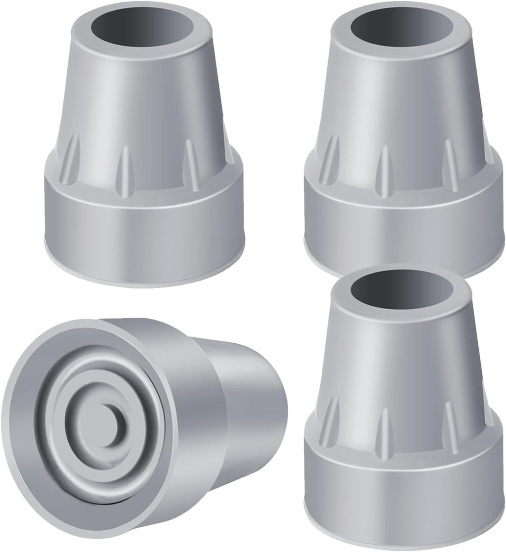 Large Inner Diameter 19mm Grey Crutch Rubber Ferrules