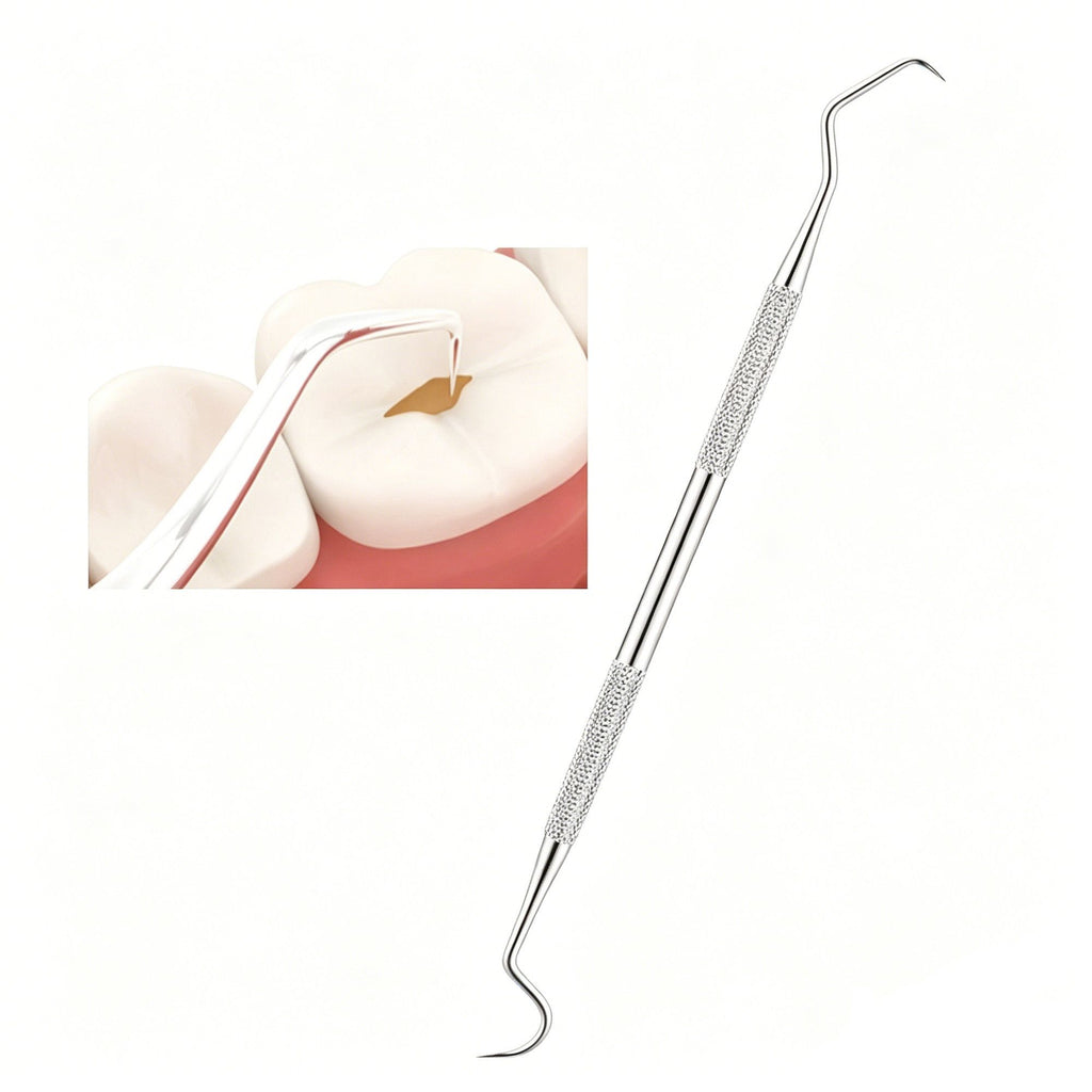 5pcs Stainless Steel Dental Tools Kit Mouth Mirror Tweezer Scaler Probe