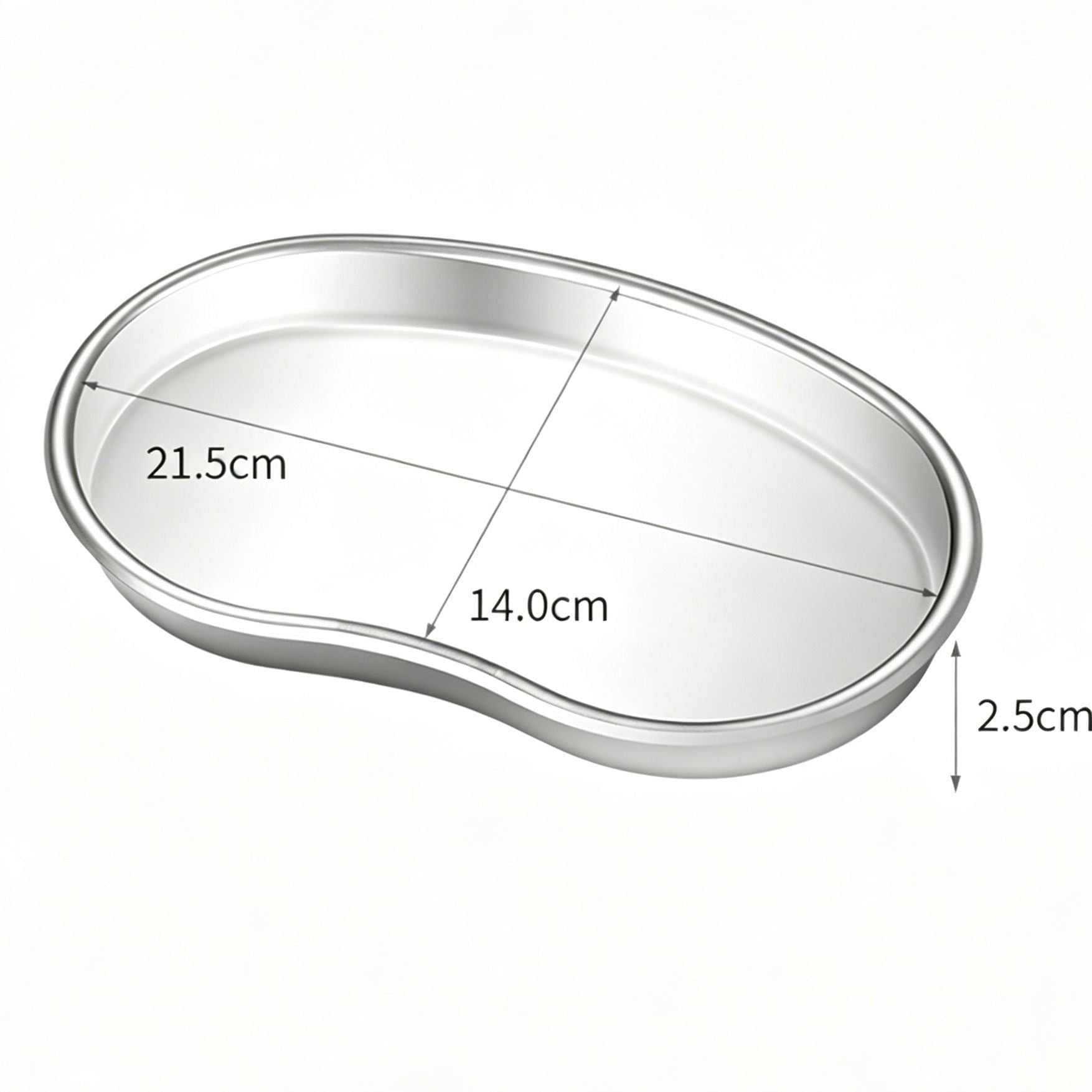 Large Curved Tray 201 Stainless Steel 2pcs