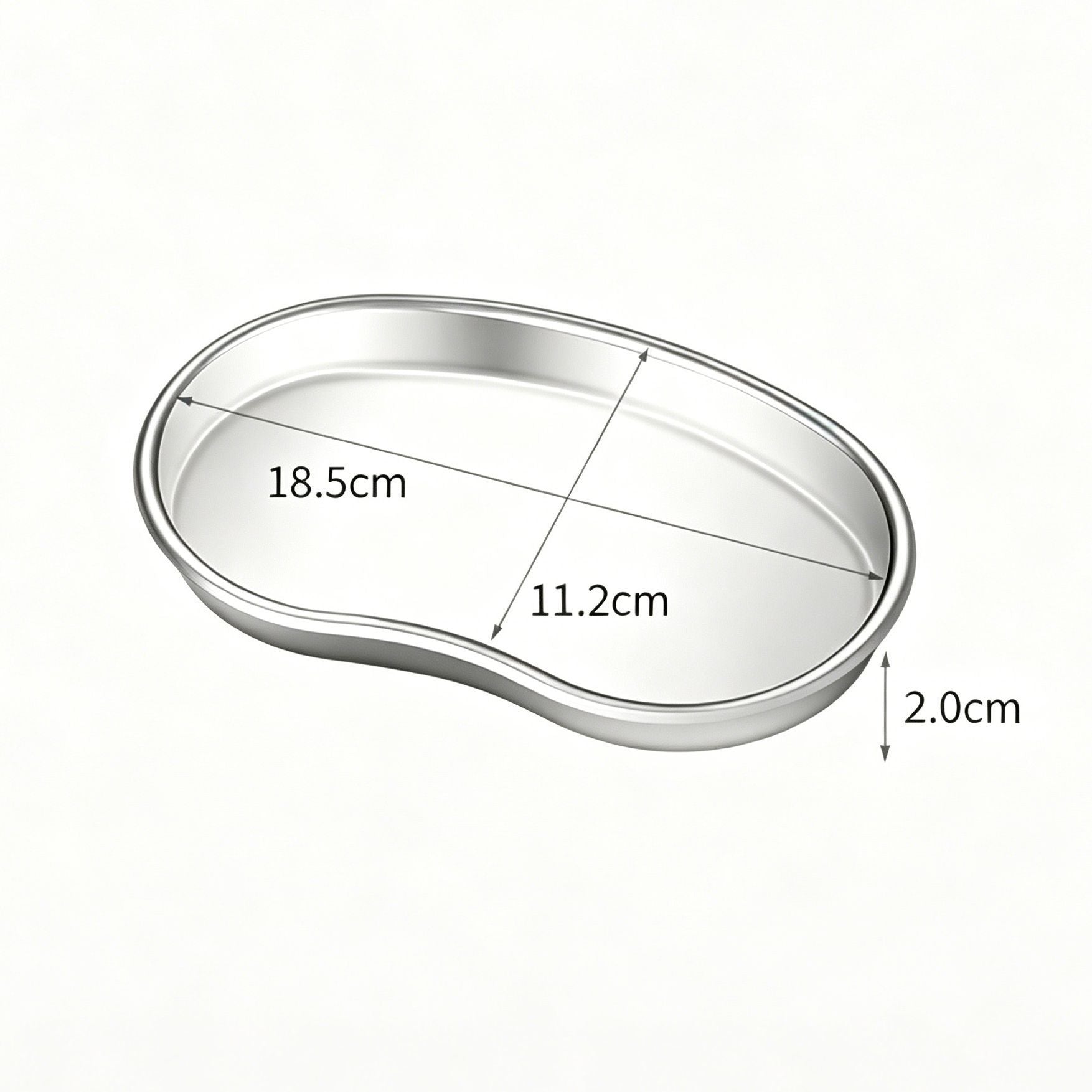 Small Curved Tray 304 Stainless Steel 2pcs