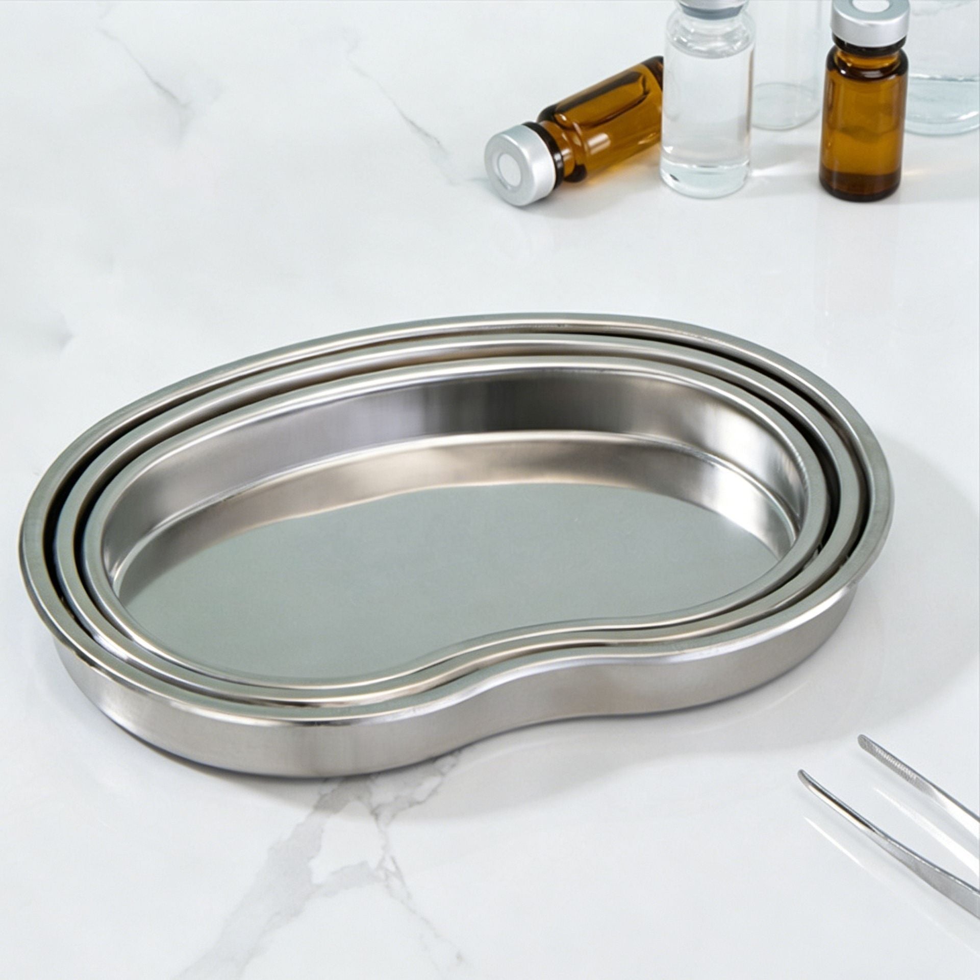 Deep Small Kidney Tray 304 Stainless Steel 2pcs