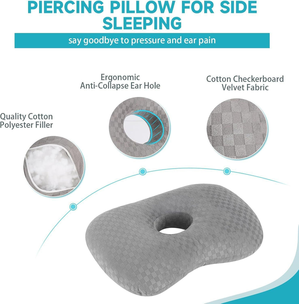 Pink Ice Cool Bean Ear Pillow, Summer Cooling No Squeeze Earrings