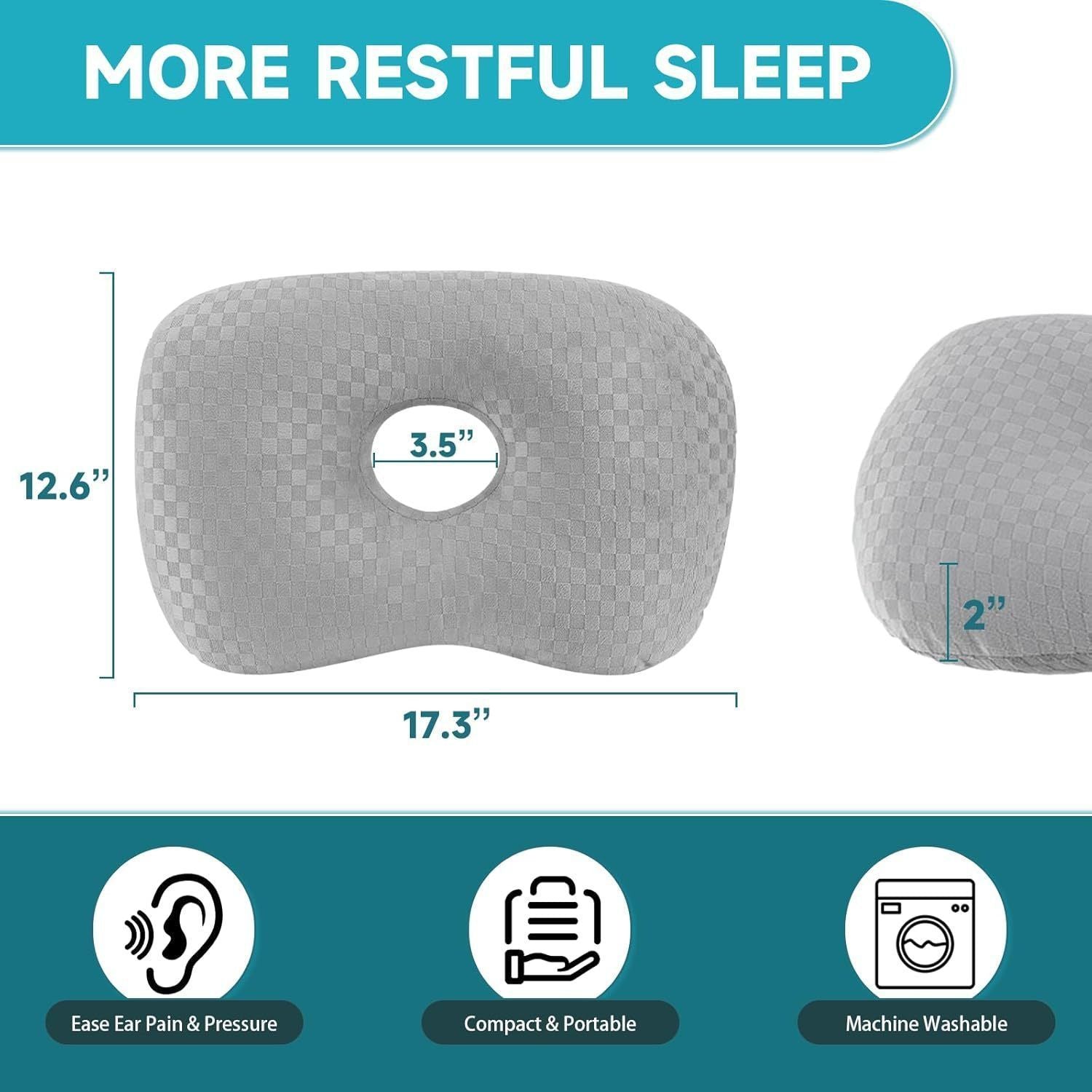 Green Ice Bean Cooling Ear Cushion, Beat Heat & Ear Ache At Night